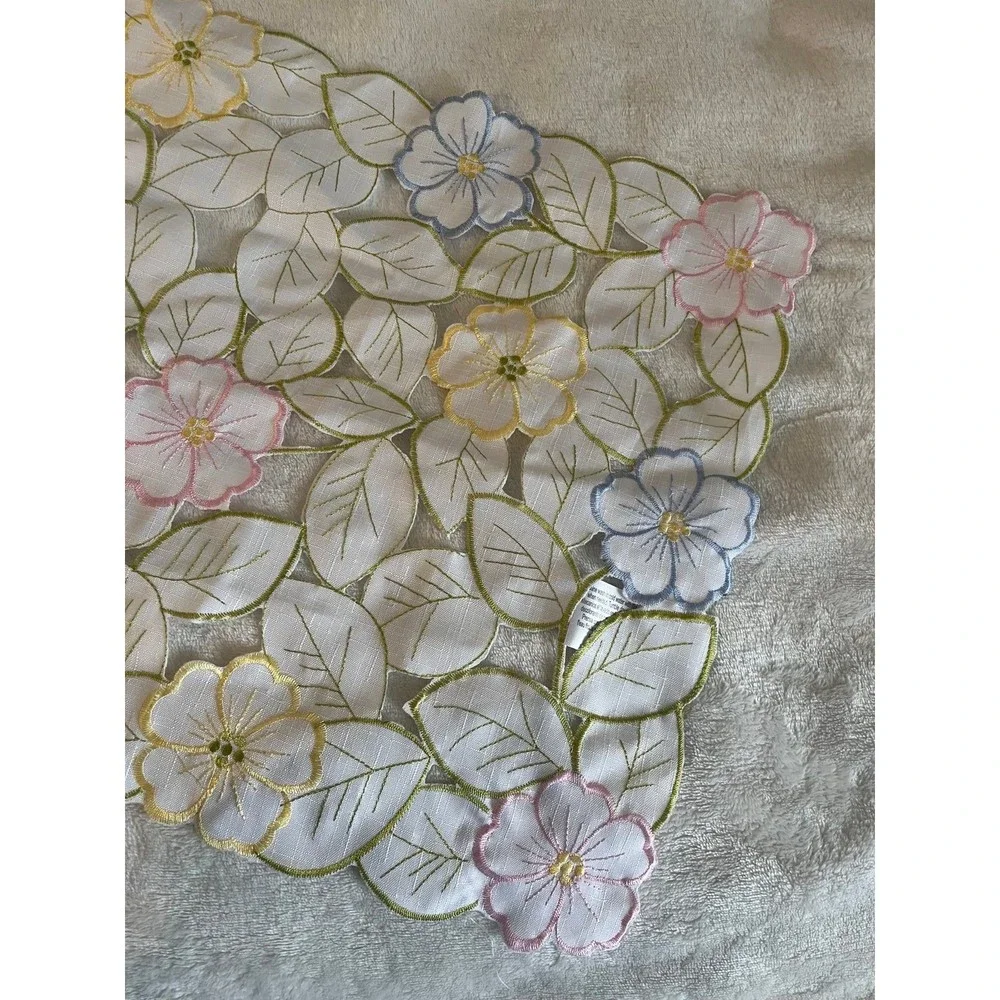 Spring Sam Hedeya Table Runner pastel flowers 70” long